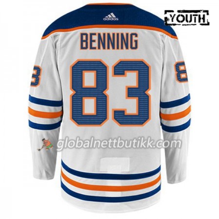Edmonton Oilers Hockeydrakt MATT BENNING 83 Hvit Adidas Authentic - Barn